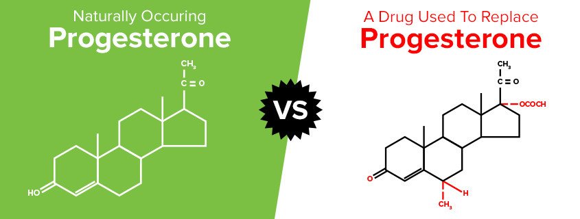 Natural progesterone vs drug