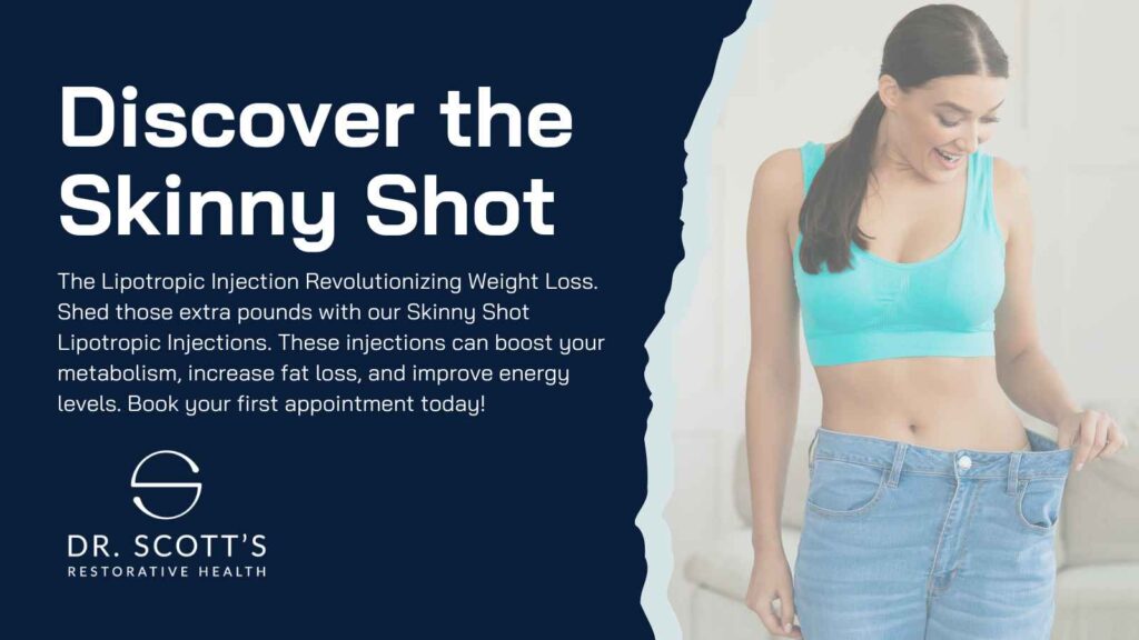 Discover the Skinny Shot The Lipotropic Injection Revolutionizing Weight Loss. Shed those extra pounds with our Skinny Shot Lipotropic Injections. These injections can boost your metabolism, increase fat loss, and improve energy levels. Book your first appointment today!